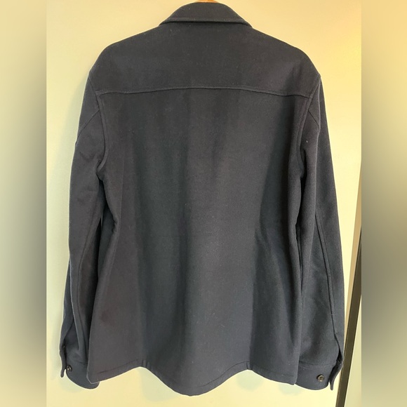Men’s J.Lindeberg Navy Wool Overshirt - Picture 5 of 7